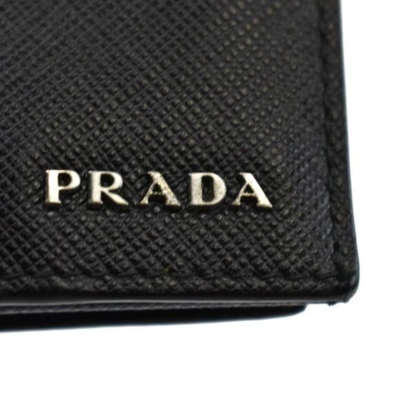 PRADA: Black, Saffiano Leather Long Wallet - Picture 3 of 8